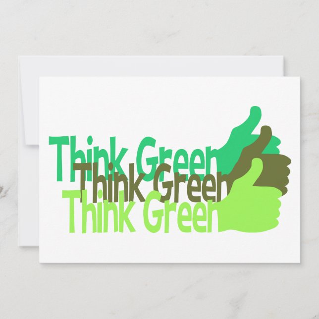 Convite para pense verde - personalize! (Frente)