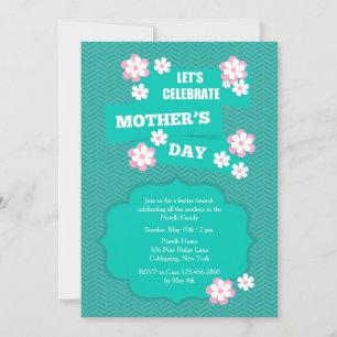 Convite para Pétalas de Flor do Dia de as mães