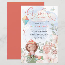 Convite para picnic de Chá de fraldas de Hedgehog 