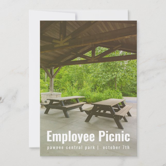 Convite para picnic na casa de abrigo (Frente)
