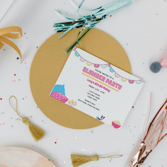 Convite para Pijama de Meninas (Criador carregado)