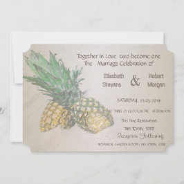 Convite para Pineapple de Casamento de Praia