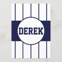 Convite para Pinstripes de beisebol