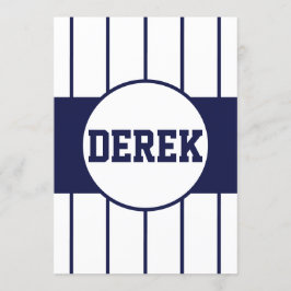 Convite para Pinstripes de beisebol