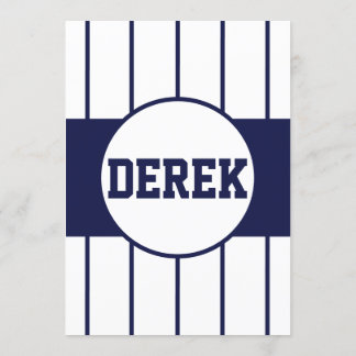 Convite para Pinstripes de beisebol