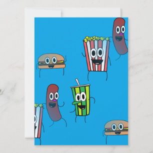 Convite para pipoca de cinema