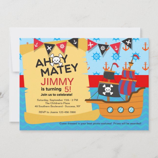 Convite para Pirate (Frente)