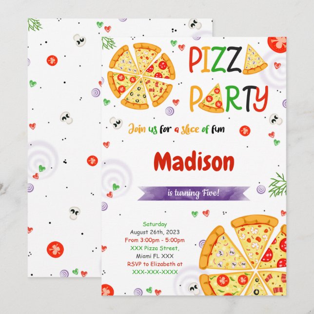 Convite para pizza (Frente/Verso)