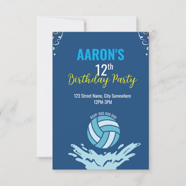 Convite para Polo Aquático (Frente)