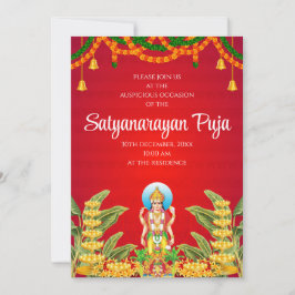 convite para pooja de Satya Narayan convite Satyan