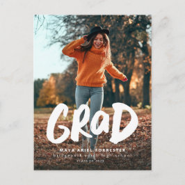 Convite para pós-graduação de foto de formando em 