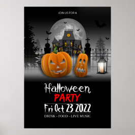 Convite para Poster de Festa de Halloween