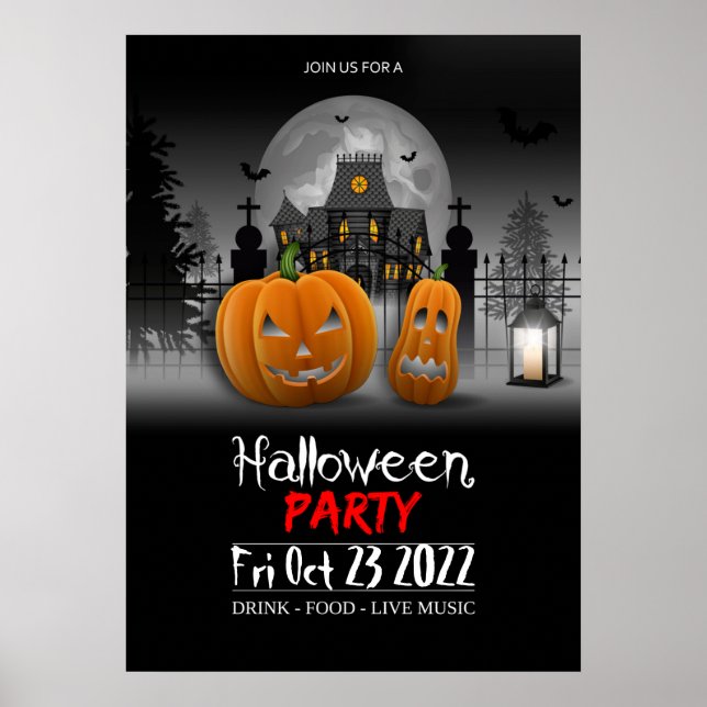 Convite para Poster de Festa de Halloween (Frente)