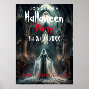 Convite para Poster de Festa de Halloween