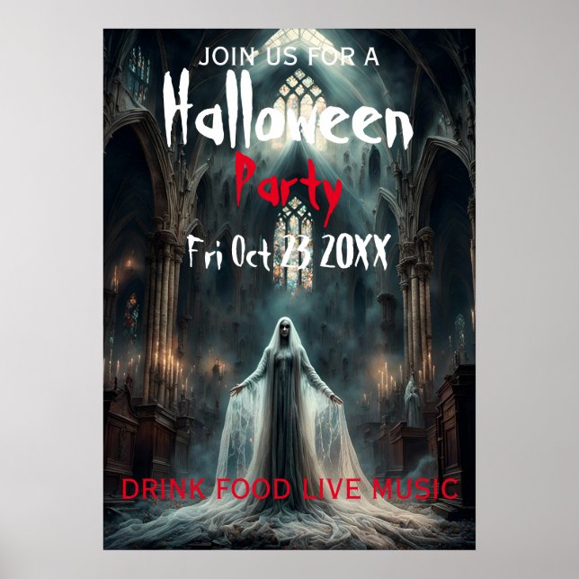 Convite para Poster de Festa de Halloween (Frente)