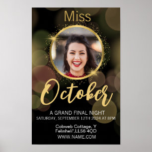 convite para poster de pageant, aniversário de tra