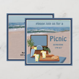 Convite para Praia do Picnic Basket
