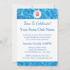 Convite para Prêmios de água de Piscina azul Clube