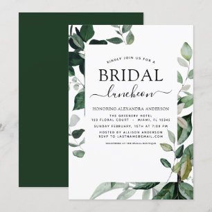 Convite para Primavera Chá de panela Luncheon Gre