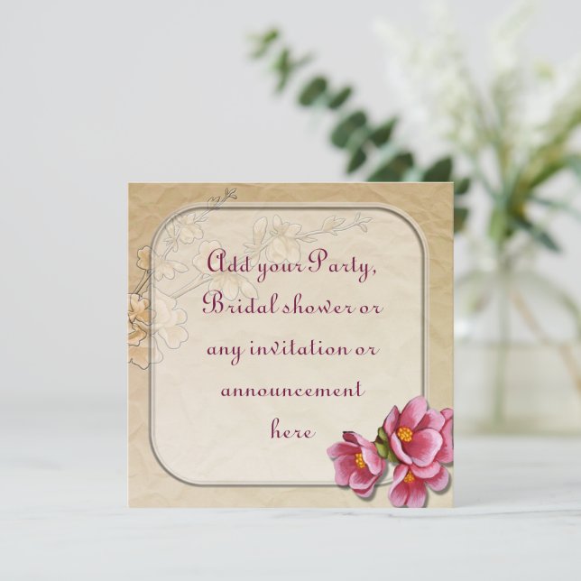 Convite para primavera ou Multi-Purpose (Em pé/Frente)