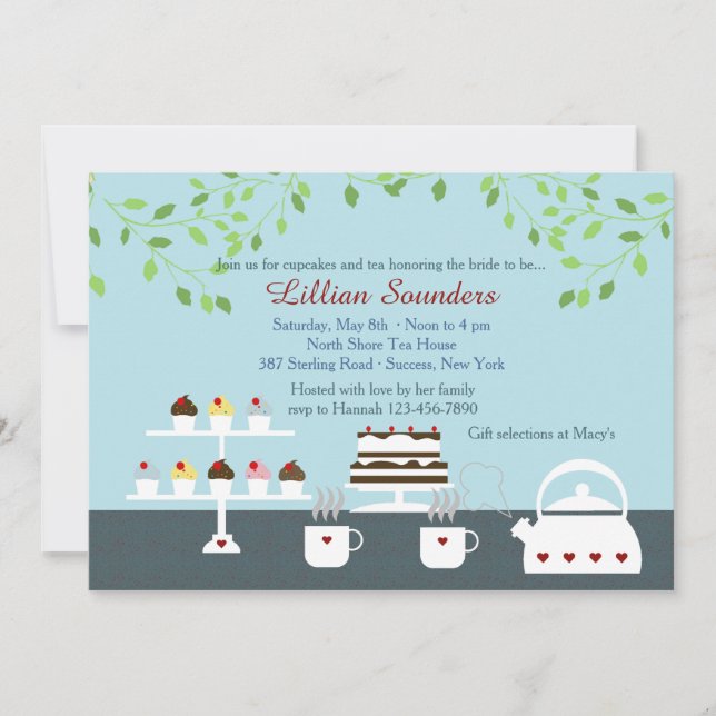 Convite para Primavera-Tema de Desserts Divinos (Frente)