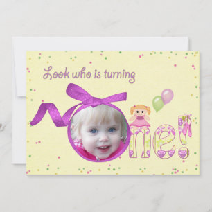 Convite para primeira Festa de aniversário