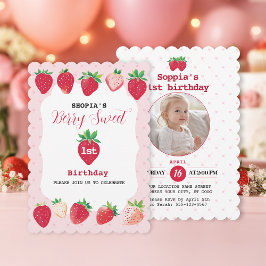 Convite para primeiro aniversario Berry Sweet