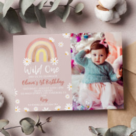 Convite para primeiro aniversario Boho Rainbow Dai
