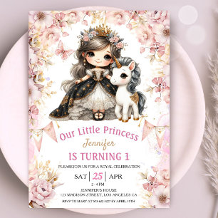 Convite para primeiro aniversario da Princesa Brun