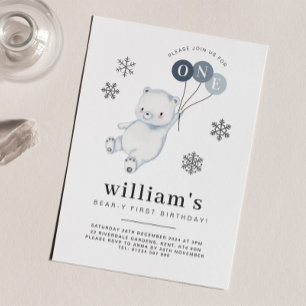 Convite para primeiro aniversario de Balões de Urs