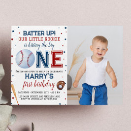 Convite para primeiro aniversario de Baseball Acim