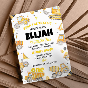 Convite para primeiro aniversario de Construção