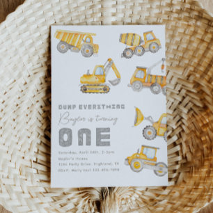 Convite para primeiro aniversario de Construção