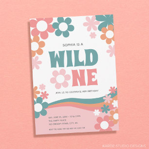 Convite para primeiro aniversario de Daisy Wild On