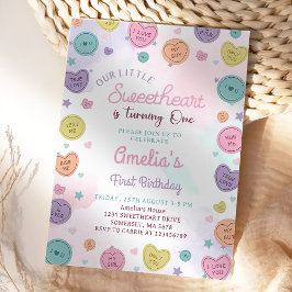 Convite para primeiro aniversario de Doces