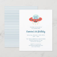 Convite para primeiro aniversario de Espaçamento d