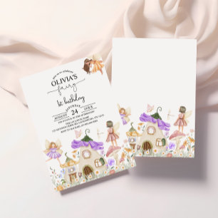 Convite para primeiro aniversario de flor selvagem