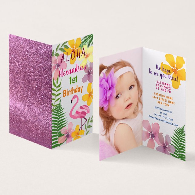 Convite para primeiro aniversario de Fotografia Lu (Interior e exterior)