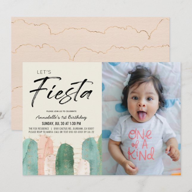 Convite para primeiro aniversario de Fotografia Ro (Frente/Verso)