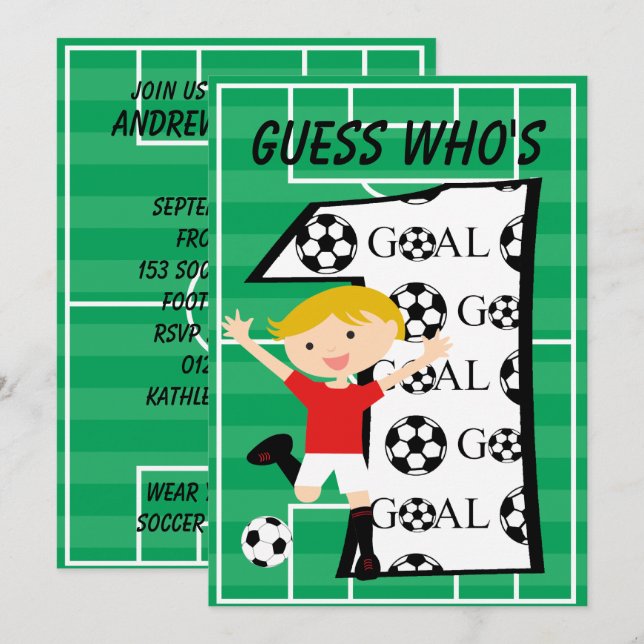 Convite para primeiro aniversario de Futebol Verme (Frente/Verso)