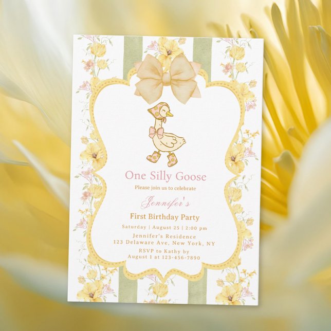 Convite para primeiro aniversario de Ganso de Um B (Criador carregado)