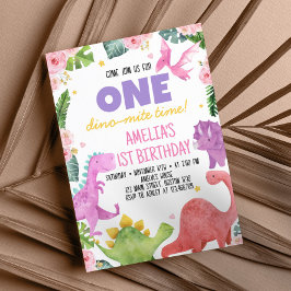 Convite para primeiro aniversario de Menina de Din
