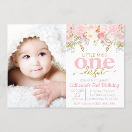 Convite para primeiro aniversario de Menina Única