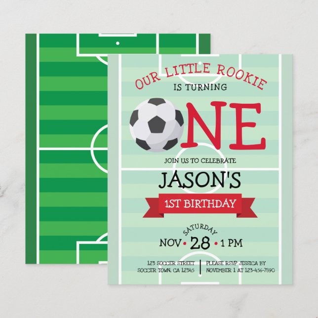 Convite para primeiro aniversario de Orçamento de  (Frente/Verso)