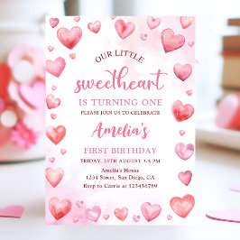 Convite para primeiro aniversario de Swetheart, Na