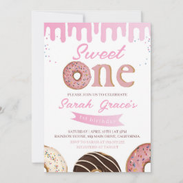 Convite para primeiro aniversario de uma Rosquinha