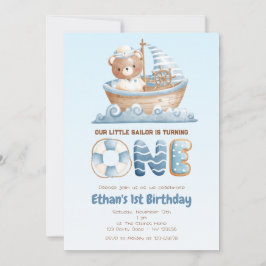 Convite para primeiro aniversario de Urso Náutico 