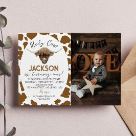 Convite para primeiro aniversario de Vaca Highland