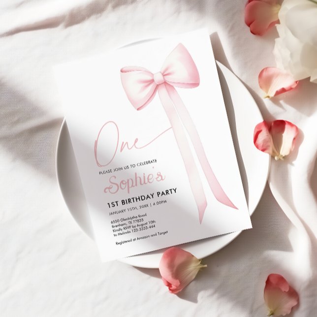 Convite para primeiro aniversario do Arco Coquette (Criador carregado)