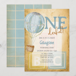 Convite para primeiro aniversario do Balão Vintage